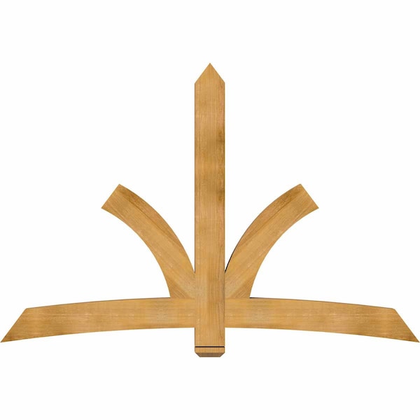 Ekena Millwork Davenport Rough Sawn Timber Gable Bracket, Western Red Cedar, 84"W x 56"H x 4"D x 6"F, 16/12 Pitch GBW084X56X0406DAV00RWR - main